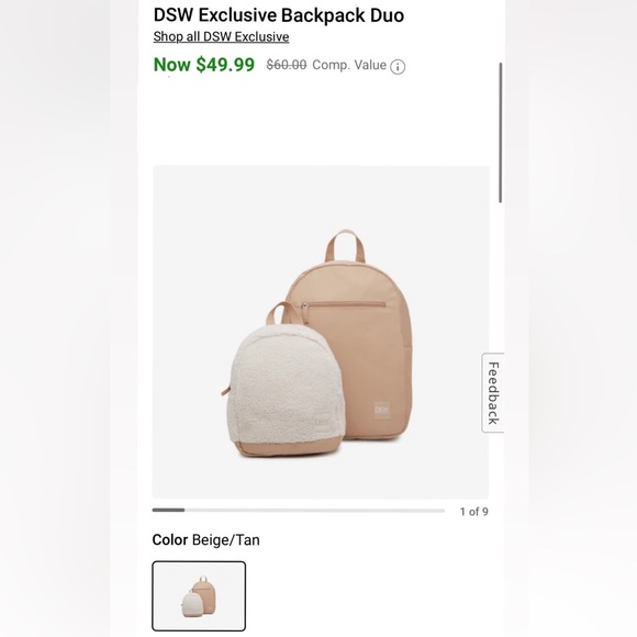 NWT DSW Camuto Exclusive Backpack Duo - Picture 3 of 13
